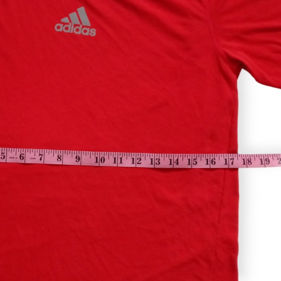ADIDAS YOUTH CLIMALITE ULTIMATE TEE. SIZE XL 18. COLOR RED. - Picture 7 of 14